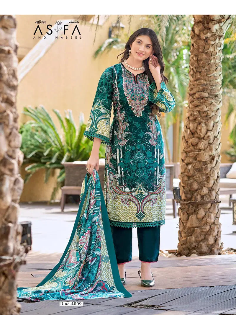 Ganesha Asifa Vol 4 Cotton Digital Printed Karachi Dress Material