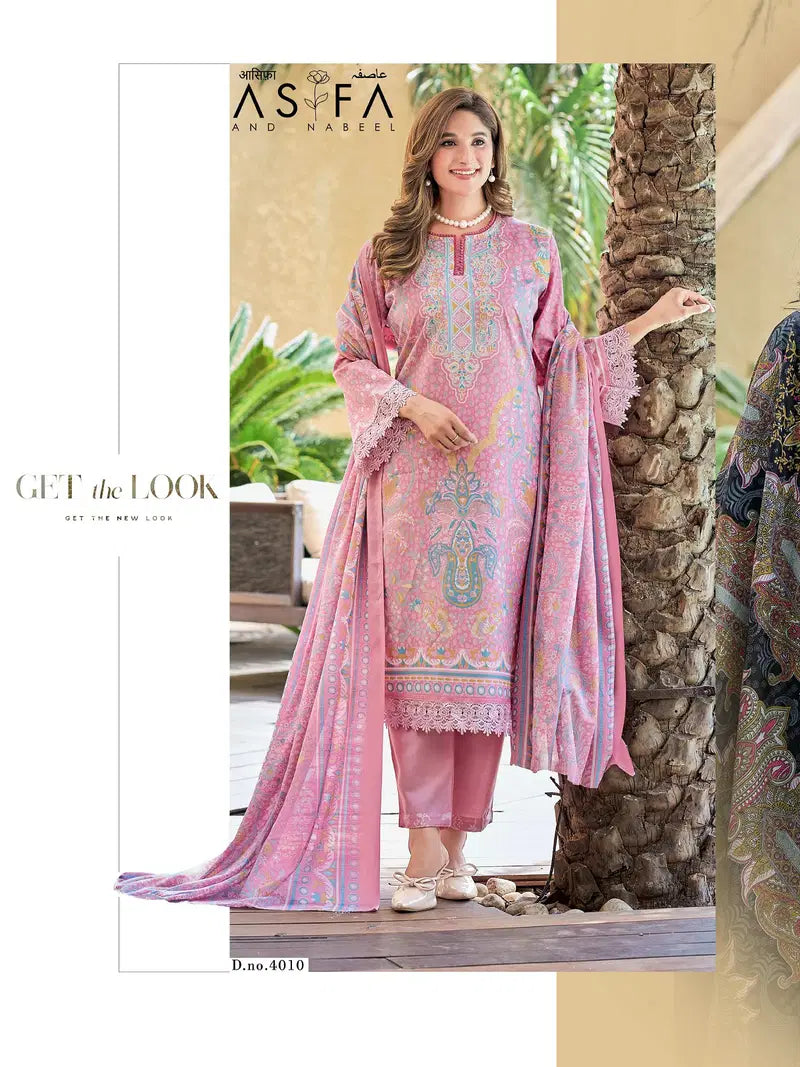 Ganesha Asifa Vol 4 Cotton Digital Printed Karachi Dress Material