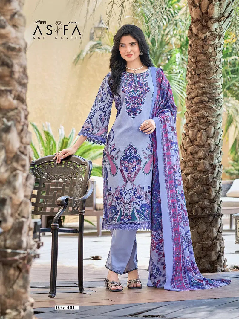 Ganesha Asifa Vol 4 Cotton Digital Printed Karachi Dress Material