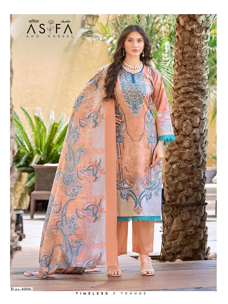 Ganesha Asifa Vol 4 Cotton Digital Printed Karachi Dress Material