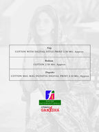Ganesha Asifa Vol 4 Cotton Digital Printed Karachi Dress Material