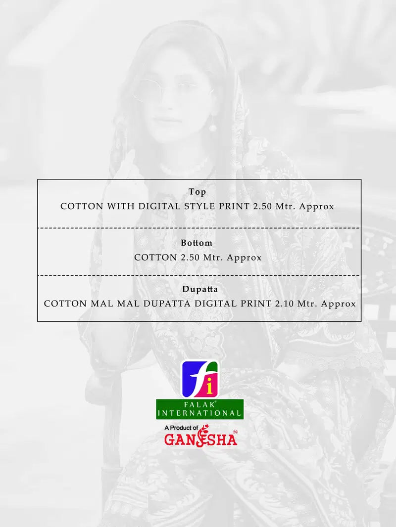 Ganesha Asifa Vol 4 Cotton Digital Printed Karachi Dress Material