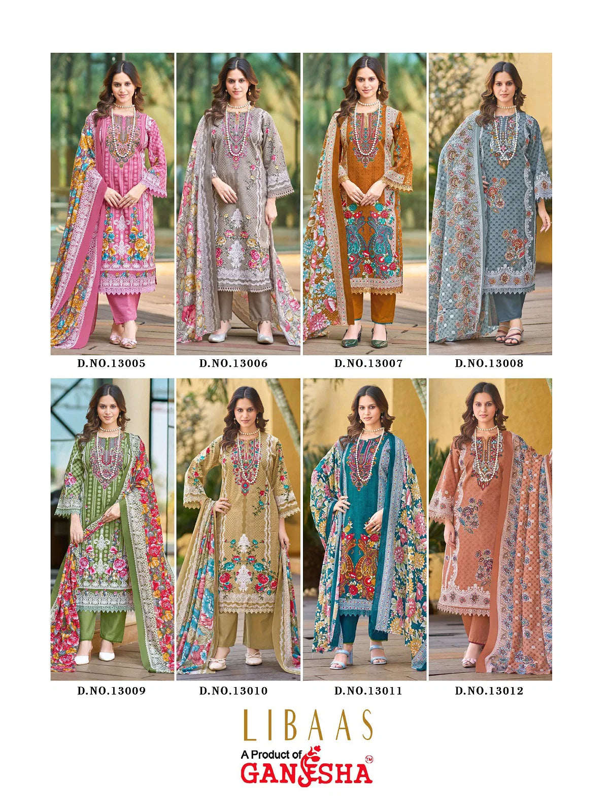 Ganesha Libaas Vol 13 Cotton Digital Printed Dress Material Collection