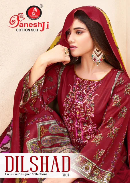 Ganeshji Dilshad Vol 5 Cotton Printed Karachi Dress Material Collection