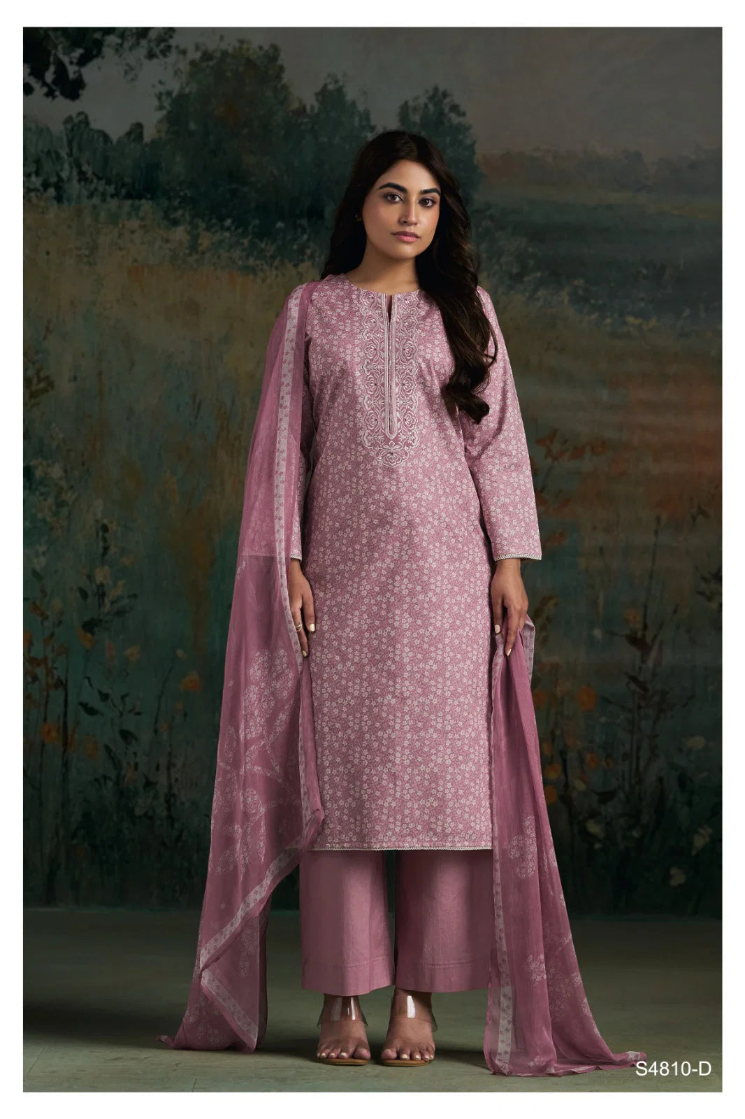 Ganga Aadila 4810 Cotton Printed With Embroidery Salwar Kameez