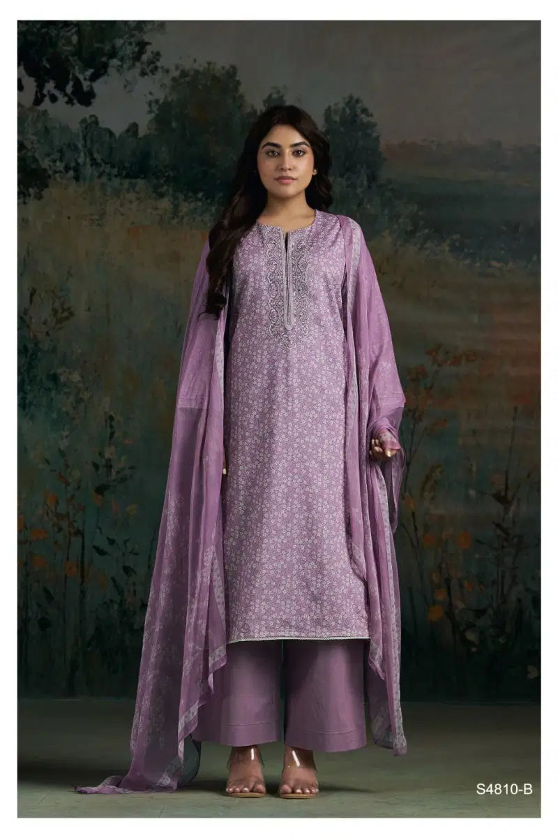 Ganga Aadila 4810 Cotton Printed With Embroidery Salwar Kameez