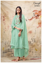 Ganga Aisya 4794 Bemberg Mul Embroidered Salwar Kameez