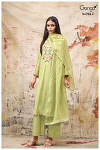 Ganga Aisya 4794 Bemberg Mul Embroidered Salwar Kameez