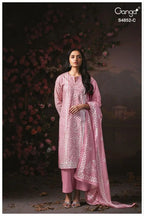 Ganga Avensa 4852 Cotton Printed With Hand Worked Salwar Kameez Collection