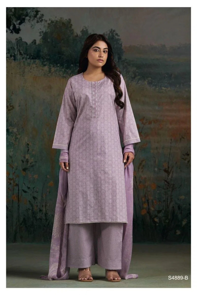 Ganga Baanu 4889 Cotton Printed With Embroidered Salwar Kameez Collection