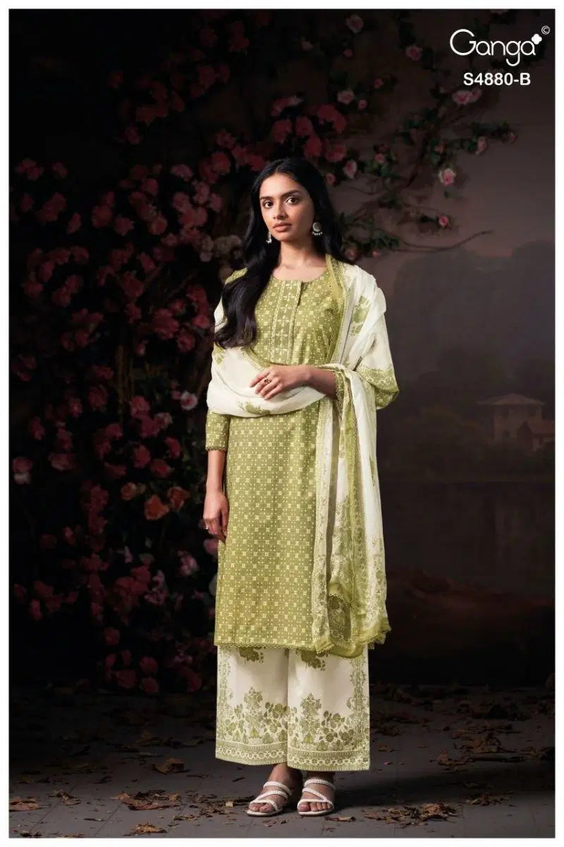 Ganga Bithia 4880 Cotton Embroidered Salwar Kameez Collection