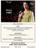 Ganga Bithia 4880 Cotton Embroidered Salwar Kameez Collection