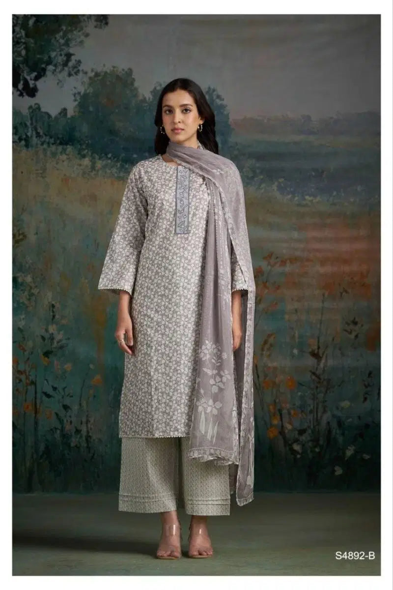 Ganga Cahana 4892 Cotton Print Embroidered Salwar Kameez