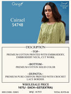 Ganga Caireal 4748 Cotton Embroidered Salwar Kameez