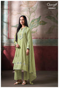 Ganga Ciraa 4298 Pure Bemberg Mul Embroidered Salwar Kameez