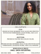 Ganga Clarae 4291 Bemberg Silk Embroidered Salwar Kameez