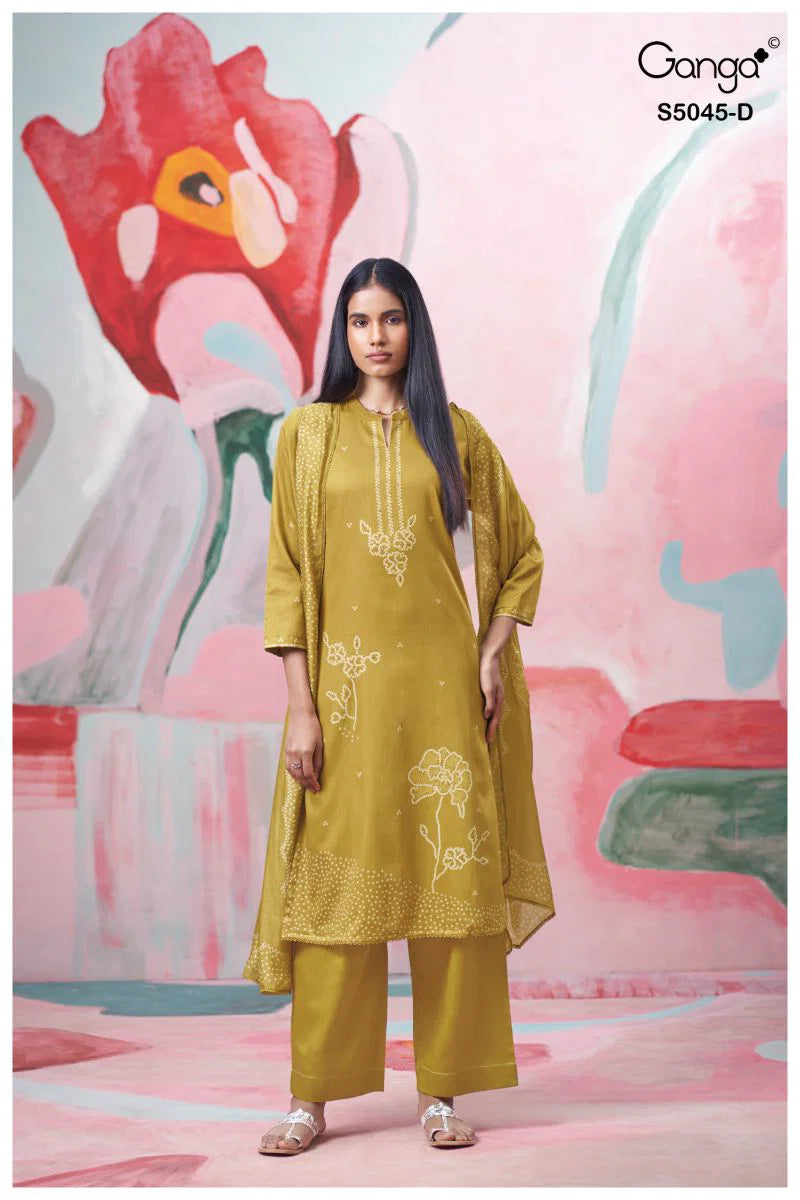 Ganga Cressa 5045 Cotton Satin Printed Salwar Kameez Collection