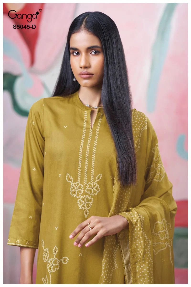 Ganga Cressa 5045 Cotton Satin Printed Salwar Kameez Collection