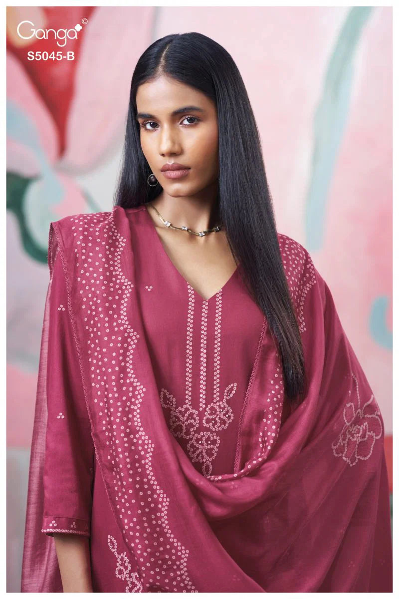 Ganga Cressa 5045 Cotton Satin Printed Salwar Kameez Collection