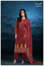 Ganga Crisa S 4331 Cotton Satin Hand Embroidered Salwar Kameez