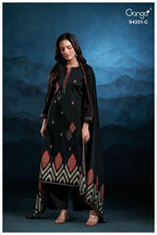Ganga Crisa S 4331 Cotton Satin Hand Embroidered Salwar Kameez