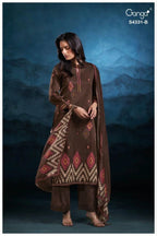 Ganga Crisa S 4331 Cotton Satin Hand Embroidered Salwar Kameez