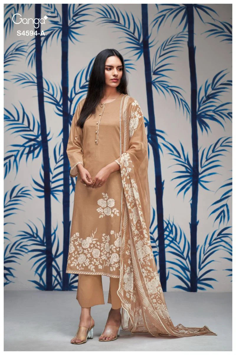 Ganga Dhyara 4594 Cotton Printed Salwar Kameez Collection