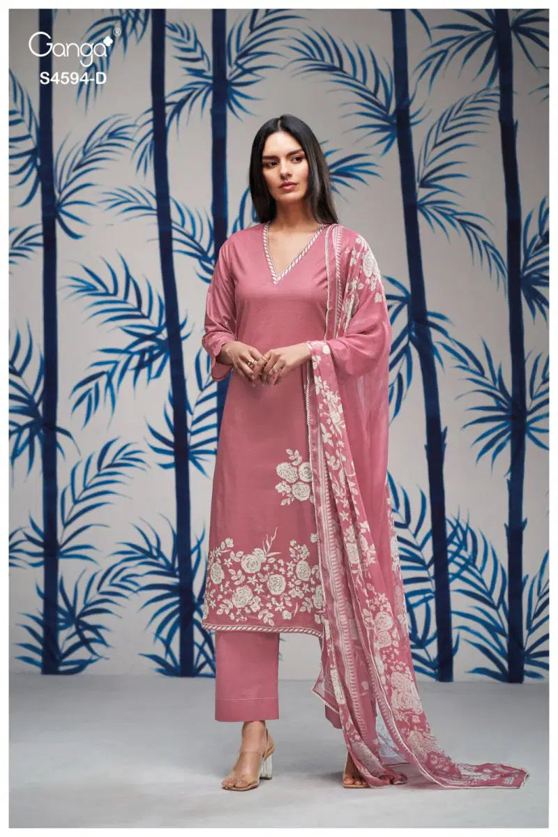 Ganga Dhyara 4595 Cotton Printed Salwar Kameez Collection