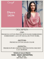 Ganga Dhyara 4595 Cotton Printed Salwar Kameez Collection