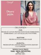 Ganga Dhyara 4594 Cotton Printed Salwar Kameez Collection