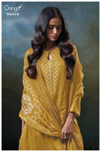Ganga Diantha 5053 Cotton Satin Printed Handwork Salwar Kameez