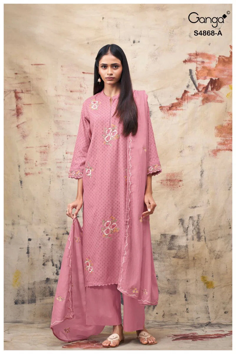 Ganga Divanshi 4868 Bemberg Embroidered Salwar Kameez