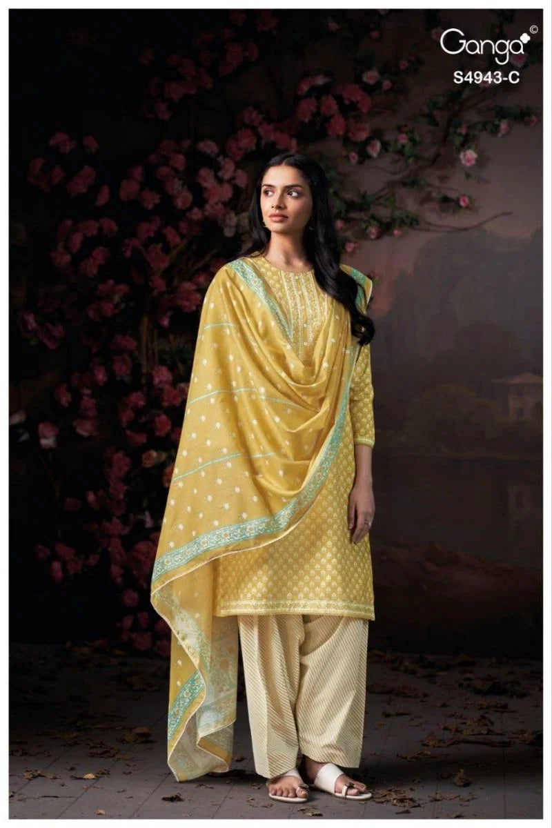Ganga Elyndra 4943 Cotton Printed Salwar Kameez