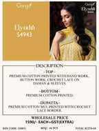 Ganga Elyndra 4943 Cotton Printed Salwar Kameez