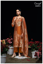 Ganga Enole 3820 Viscose Woven Silk Jacquard Work Salwar Kameez