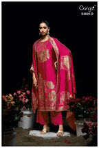 Ganga Enole 3820 Viscose Woven Silk Jacquard Work Salwar Kameez