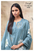 Ganga Evikaa 4869 Cotton Satin Embroidered Salwar Kameez Collection