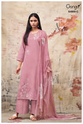 Ganga Evikaa 4869 Cotton Satin Embroidered Salwar Kameez Collection