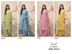 Ganga Evikaa 4869 Cotton Satin Embroidered Salwar Kameez Collection