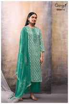 Ganga Faelyn 5087 Cotton Satin Embroidered Salwar Kameez