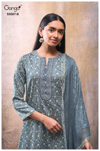 Ganga Faelyn 5087 Cotton Satin Embroidered Salwar Kameez