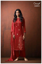 Ganga Feska 4584 Cotton Satin Handworked Salwar Kameez Collection