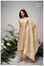 Ganga Fidelia 4484 Bemberg Silk With Handwork Embroidery Dress Material