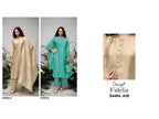 Ganga Fidelia 4484 Bemberg Silk With Handwork Embroidery Dress Material