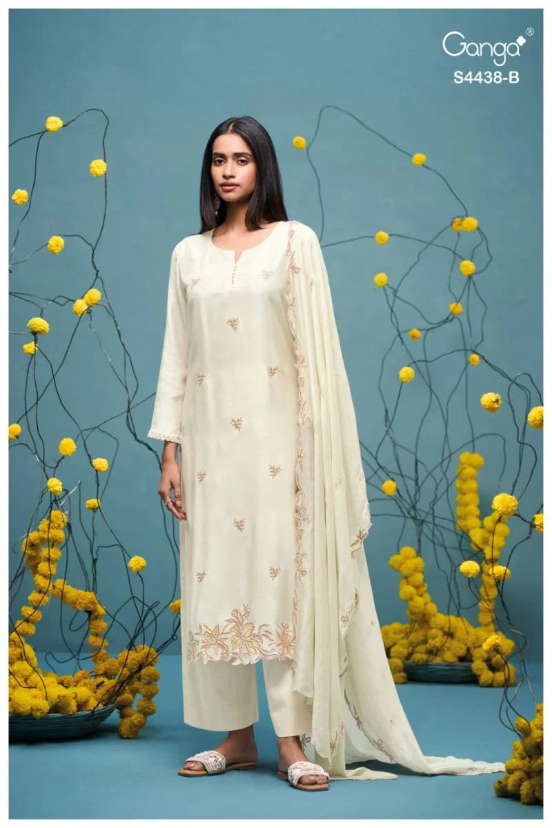 Ganga Firasha 4438 Bemberg Silk Hand Work Salwar Kameez