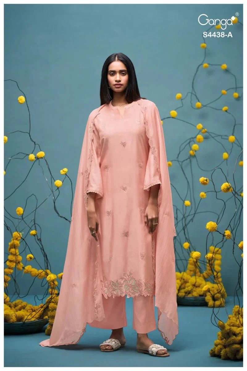 Ganga Firasha 4438 Bemberg Silk Hand Work Salwar Kameez