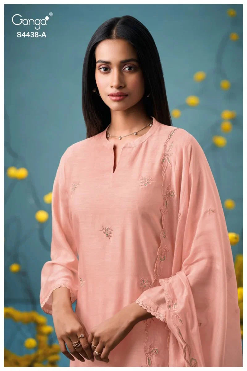 Ganga Firasha 4438 Bemberg Silk Hand Work Salwar Kameez