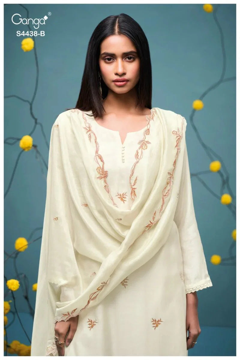 Ganga Firasha 4438 Bemberg Silk Hand Work Salwar Kameez