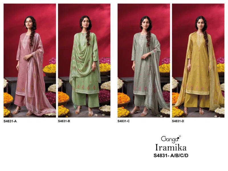 Ganga Iramika 4831 Cotton Embroidered Salwar Kameez