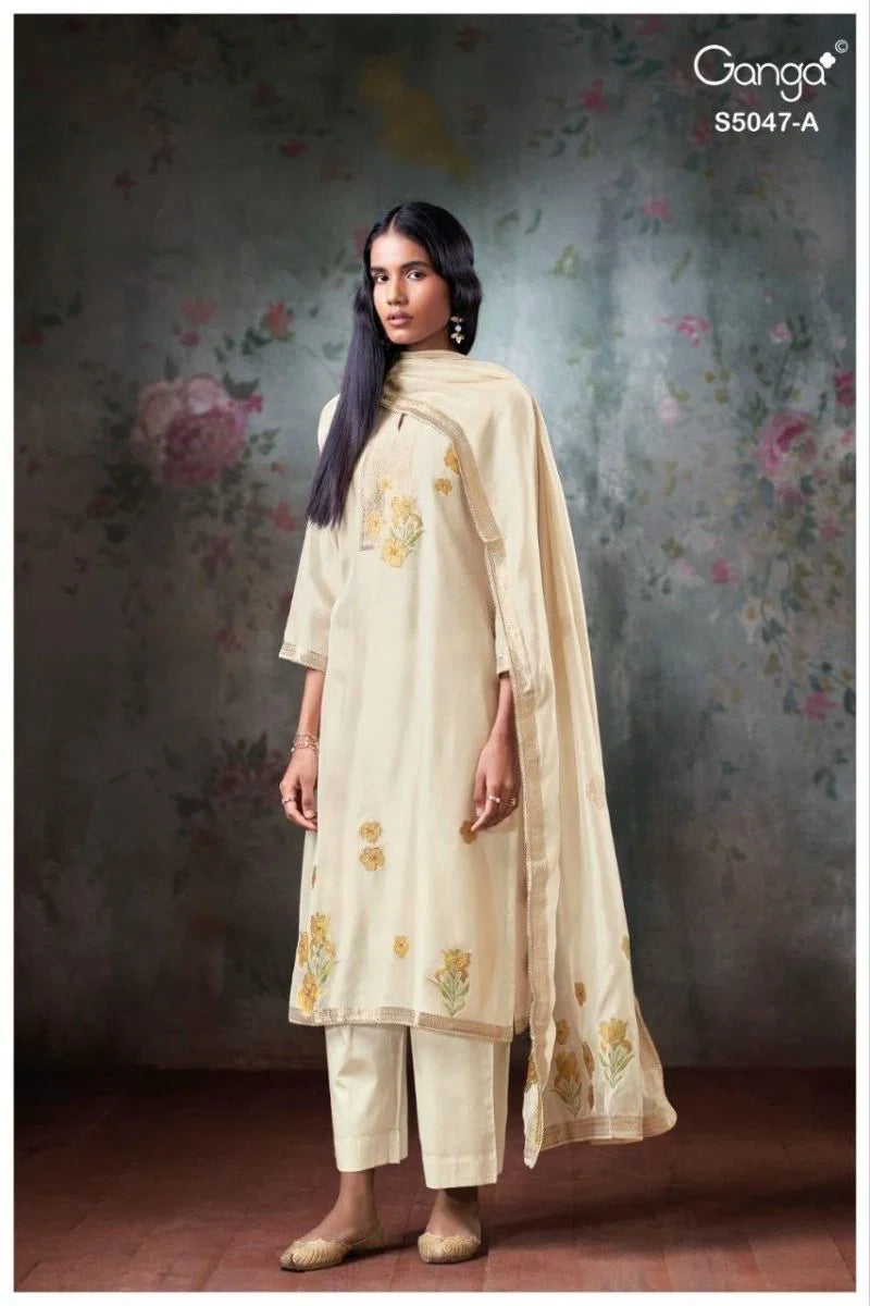 Ganga Ishvanshi 5047 Viscose Woven Silk Jacquard Salwar Kameez Collection